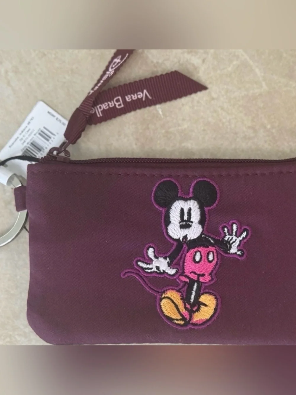 Vera Bradley Disney Zip ID Case Flirty Mickey Mouse
